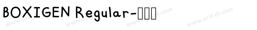 BOXIGEN Regular字体转换
